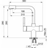 Комплект кухонный смеситель GRANULA GR-2088 арктик + фильтр Granula 2088 APKTIK+AKC-002