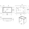 Кухонная мойка GRANULA KS-7303U, черный 7303iU CHEPHYII