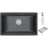 Кухонная мойка GRANULA KS-7303U, шварц (черный металлик) 7303iU SHBAPC