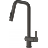 Смеситель кухонный GRANULA KS-7273 графит матовый, сталь PF7273-D1 Gun