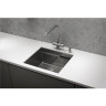 Стальная кухонная мойка KITCHEN SPACE GRANULA KS-5045U сталь матовая 5045U CTAL MATOBAYA